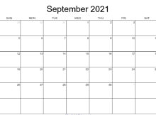 Cute September 2021 Calendar