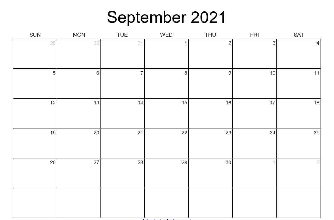 Cute September 2021 Calendar