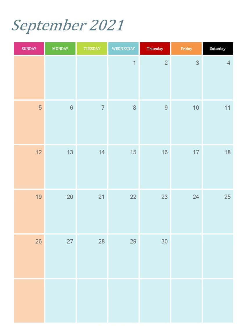 Cute September 2021 Desk Calendar