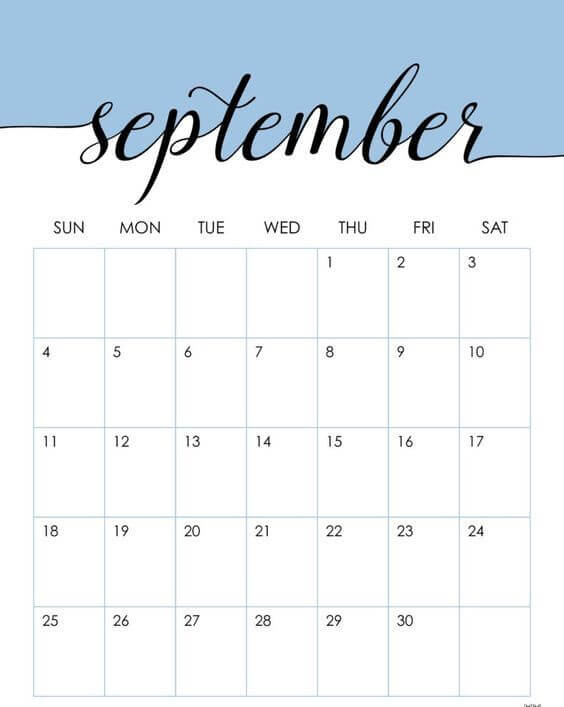 Cute September 2022 Wall Calendar