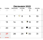 Download free december 2022 calendar UK