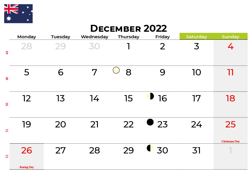Download free december 2022 calendar australia