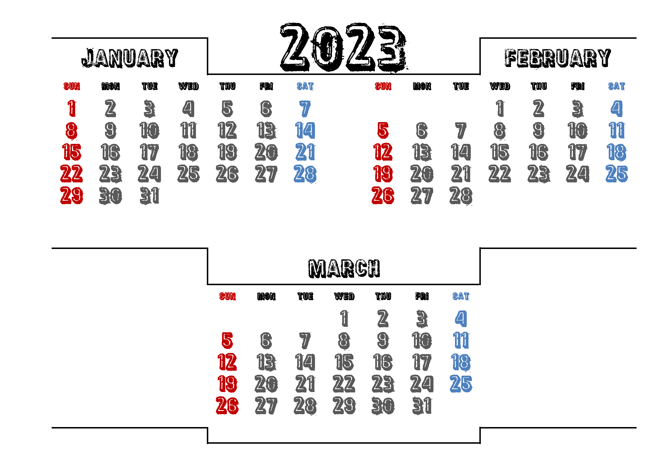 January February 2023 Calendar
