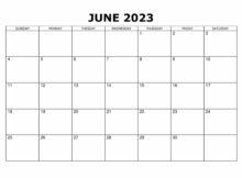 Free Printable June 2023 Calendar Blank