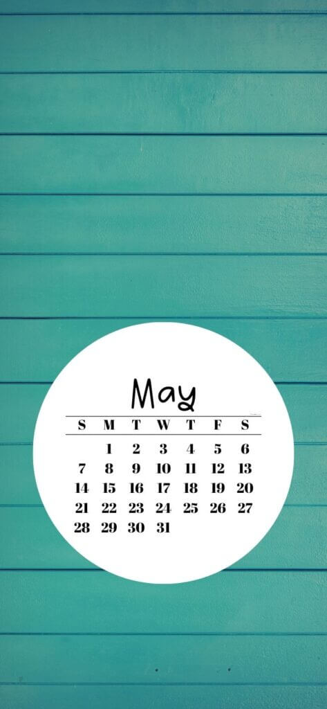 May 2023 iPhone Calendar Wallpaper