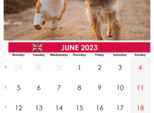 June 2023 Calendar with UK Holidays