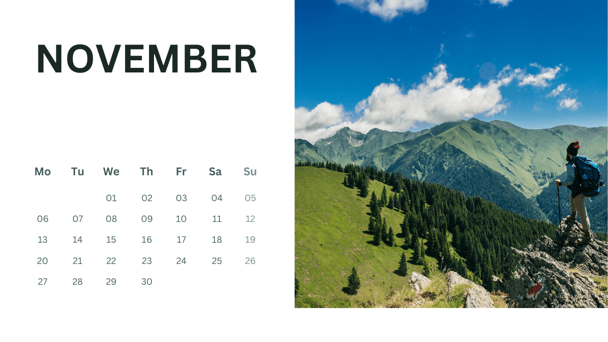 2023 November Calendar Wallpaper For Laptop
