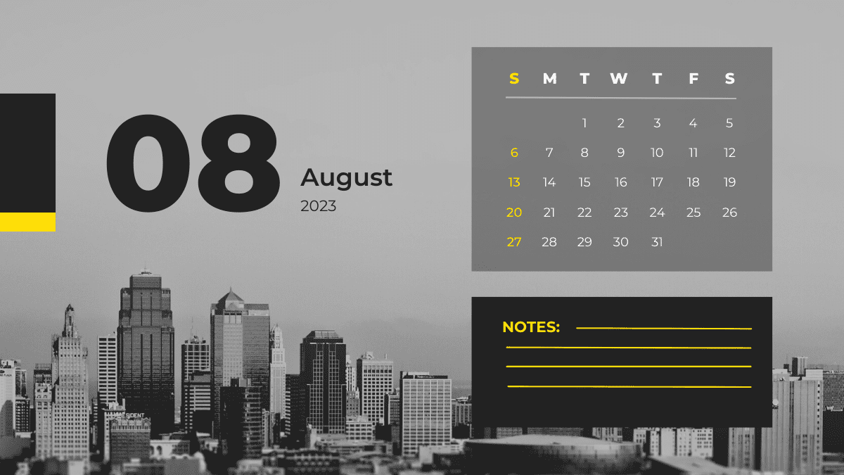 August 2022 Desk Calendar