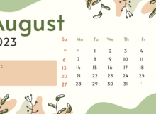 August 2023 Floral Calendar