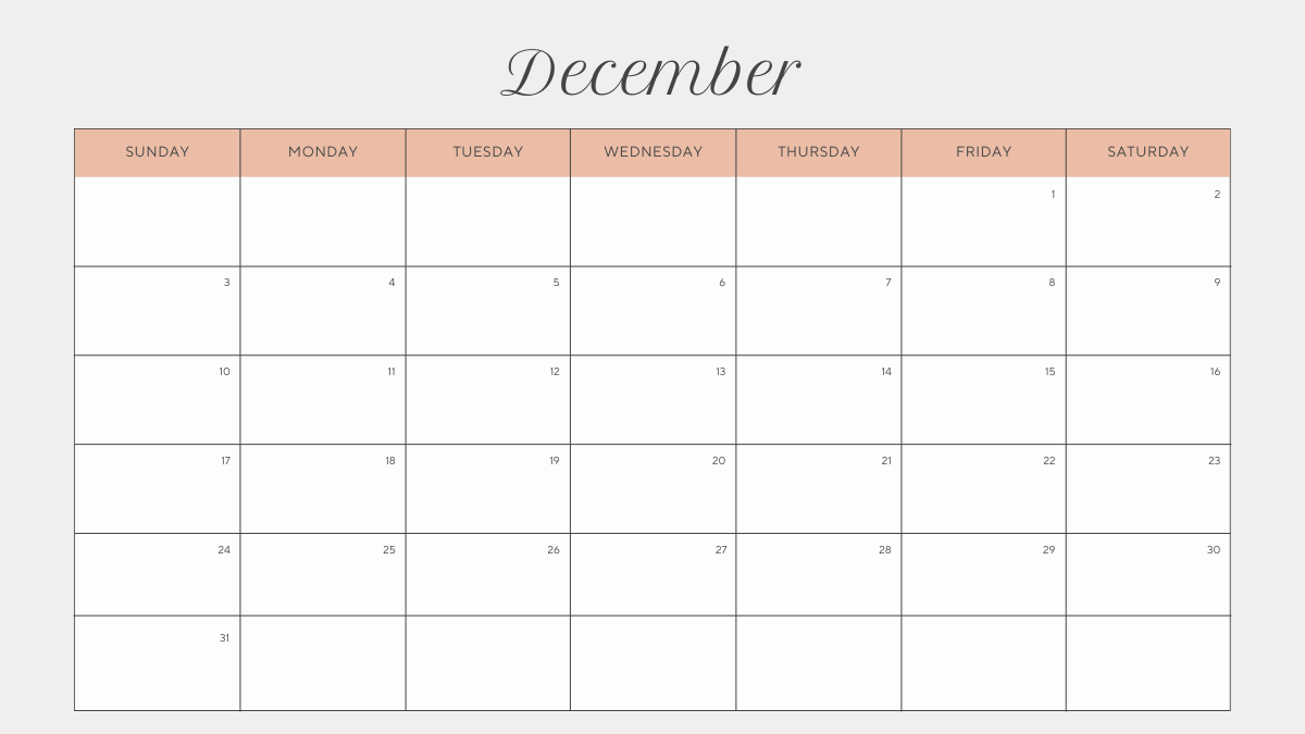 Cute December 2023 Calendar Printable