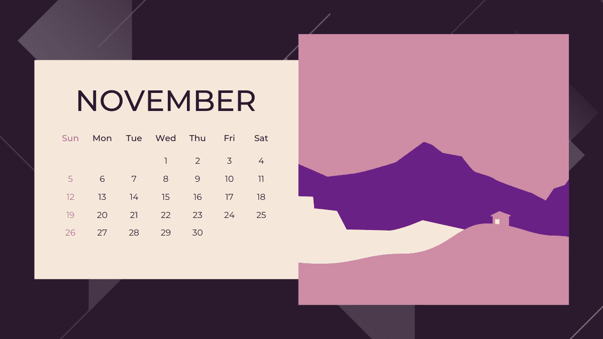 Cute November 2023 Calendar Wallpaper
