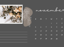 Cute November 2023 Desk Calendar