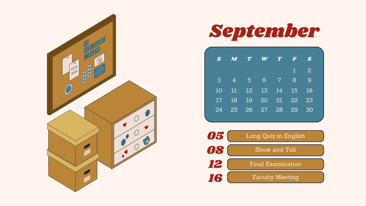 Cute September 2023 Calendar Design