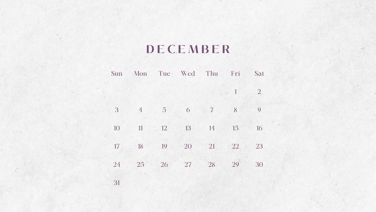 December 2023 Cute Calendar