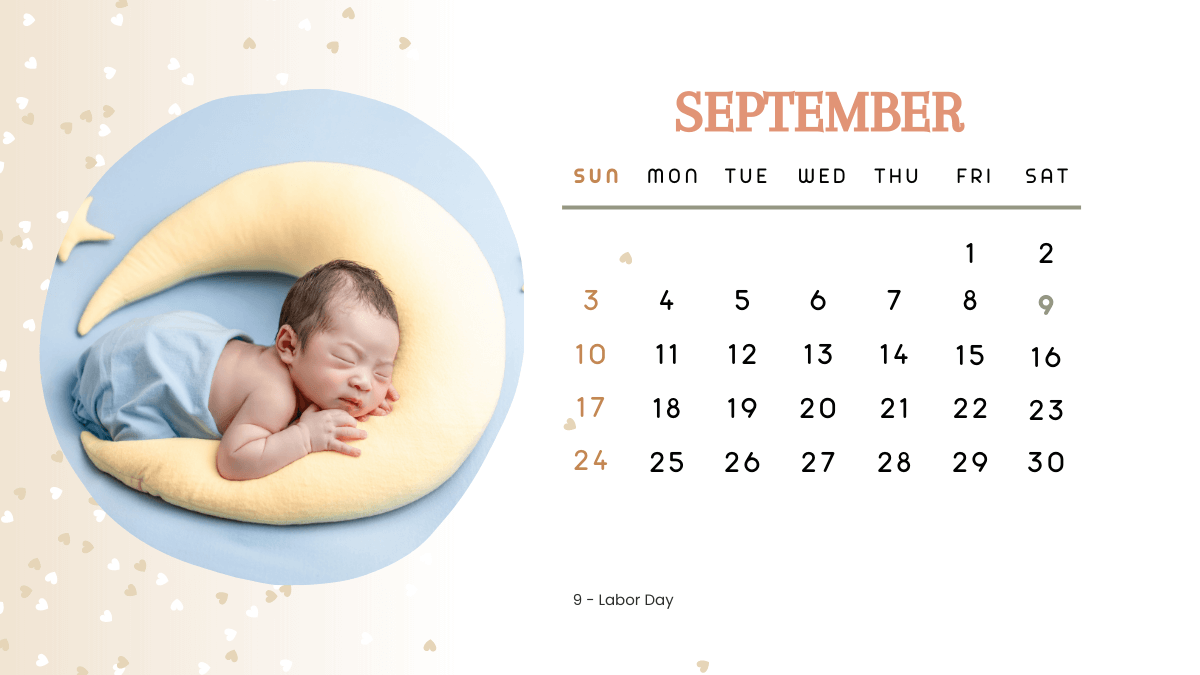 Free Download Cute September 2023 Calendar
