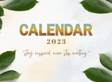 Free Monthly 2023 Holidays Calendar With Note Section