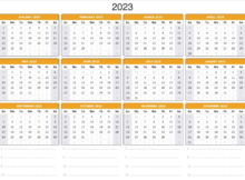 Free Monthly 2023 Holidays Calendar with Notes