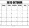Free Printable October 2023 Blank Calendar