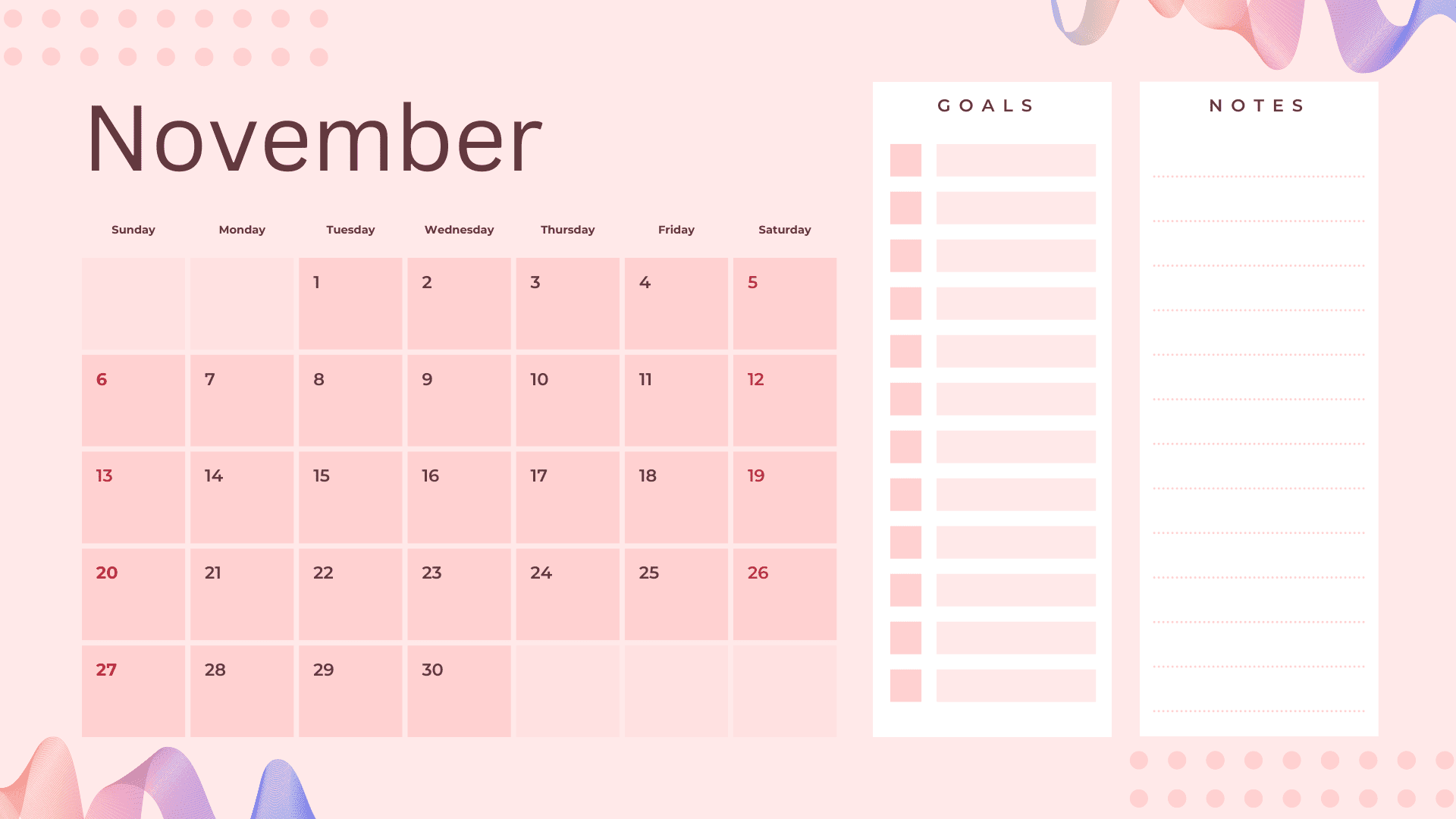 November 2023 Calendar with Holidays Canada