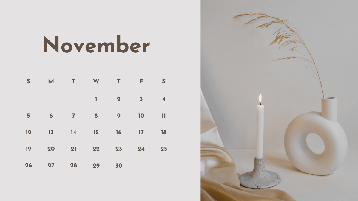 November 2023 HD Calendar Wallpaper