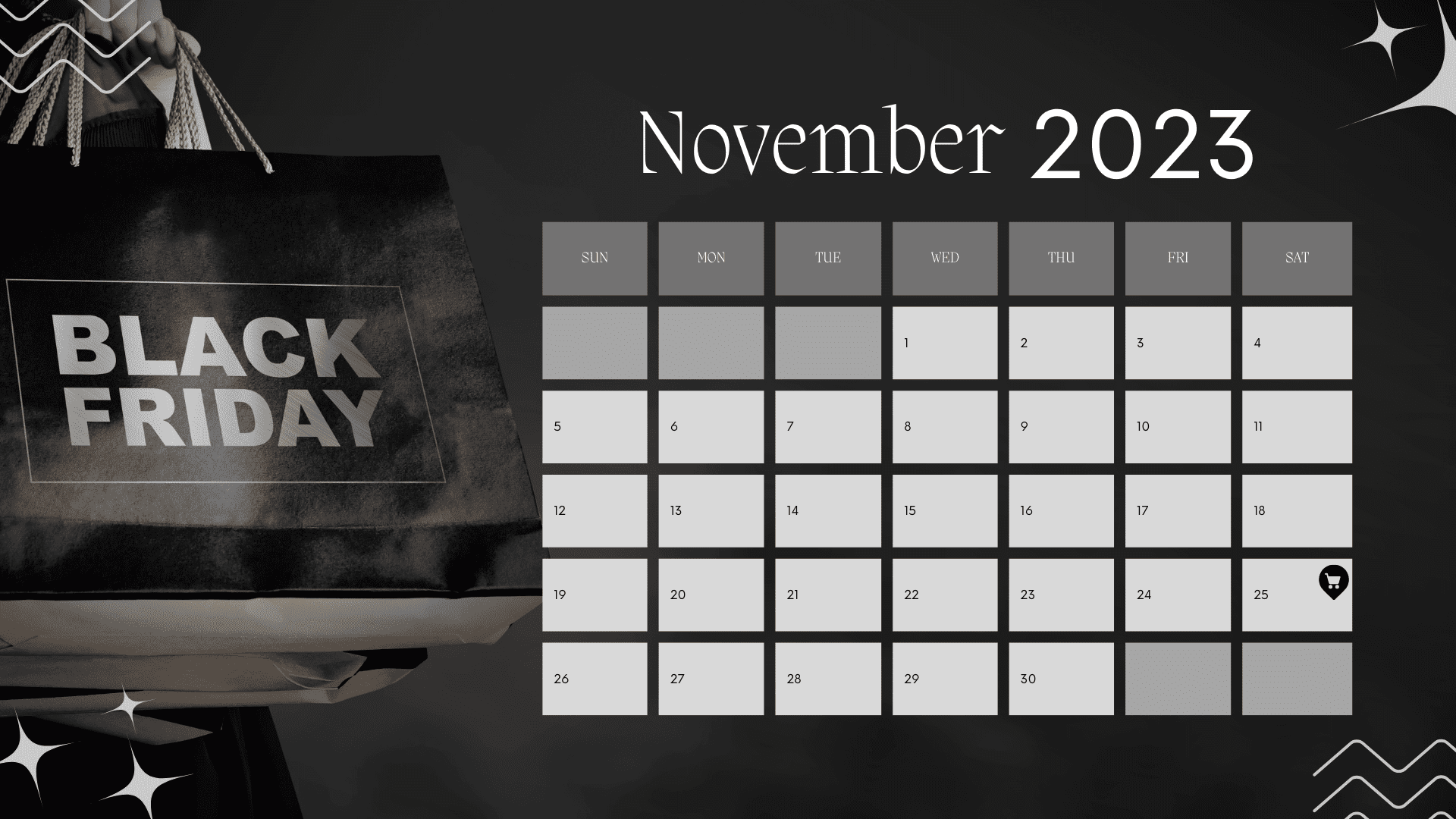 November 2023 Holidays Calendar Printable
