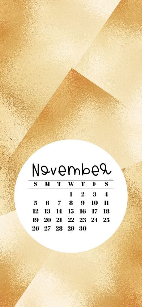 November 2023 iphone calendar wallpaper