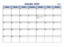 October 2023 Calendar with Spain Holidays