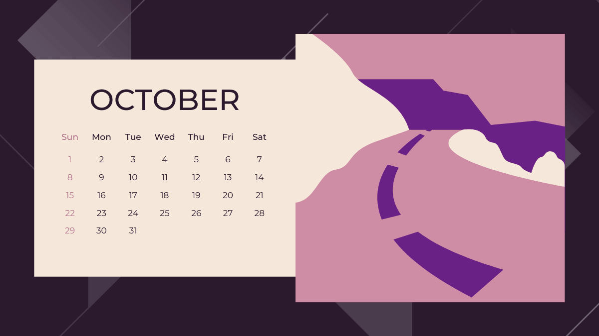 October 2023 Calendar Wallpaper