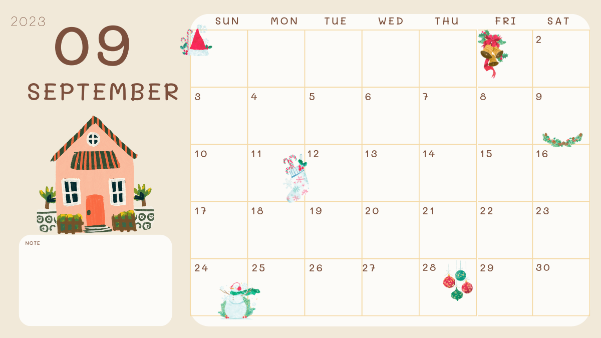 September 2023 Calendar for Kids