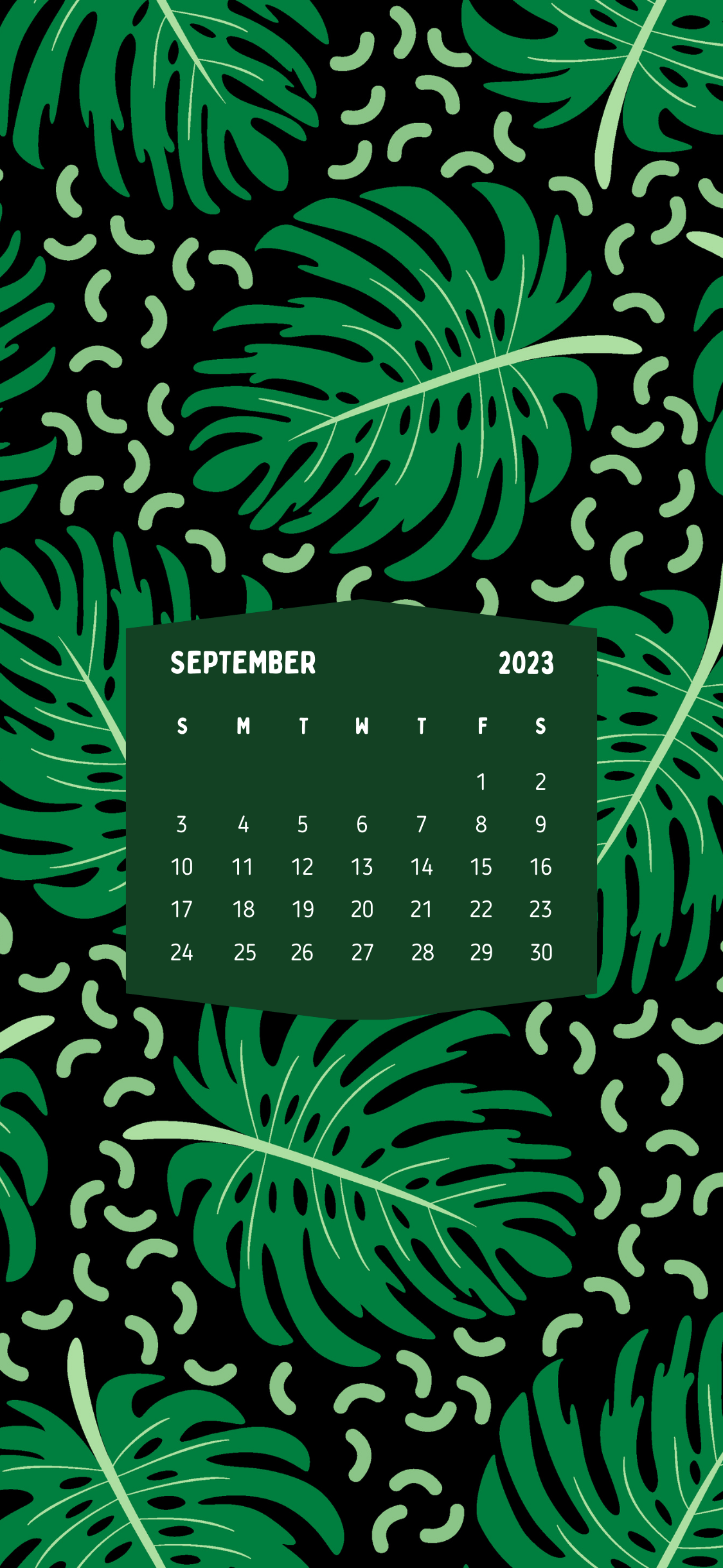 `iPhone Calendar Wallpaper September 2023