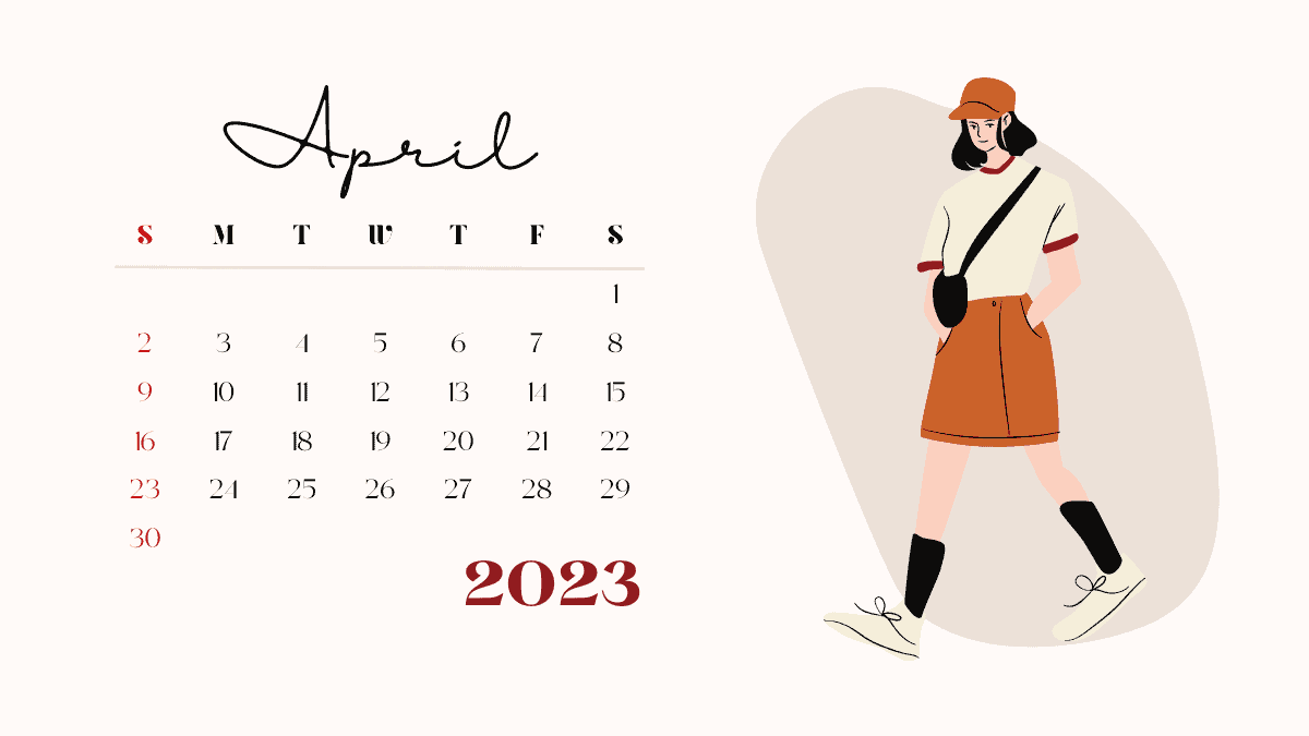 April 2023 Desk Calendar