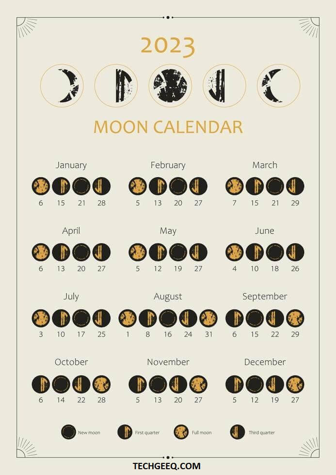 Moon Phases 2023 Calendar Moon Phases
