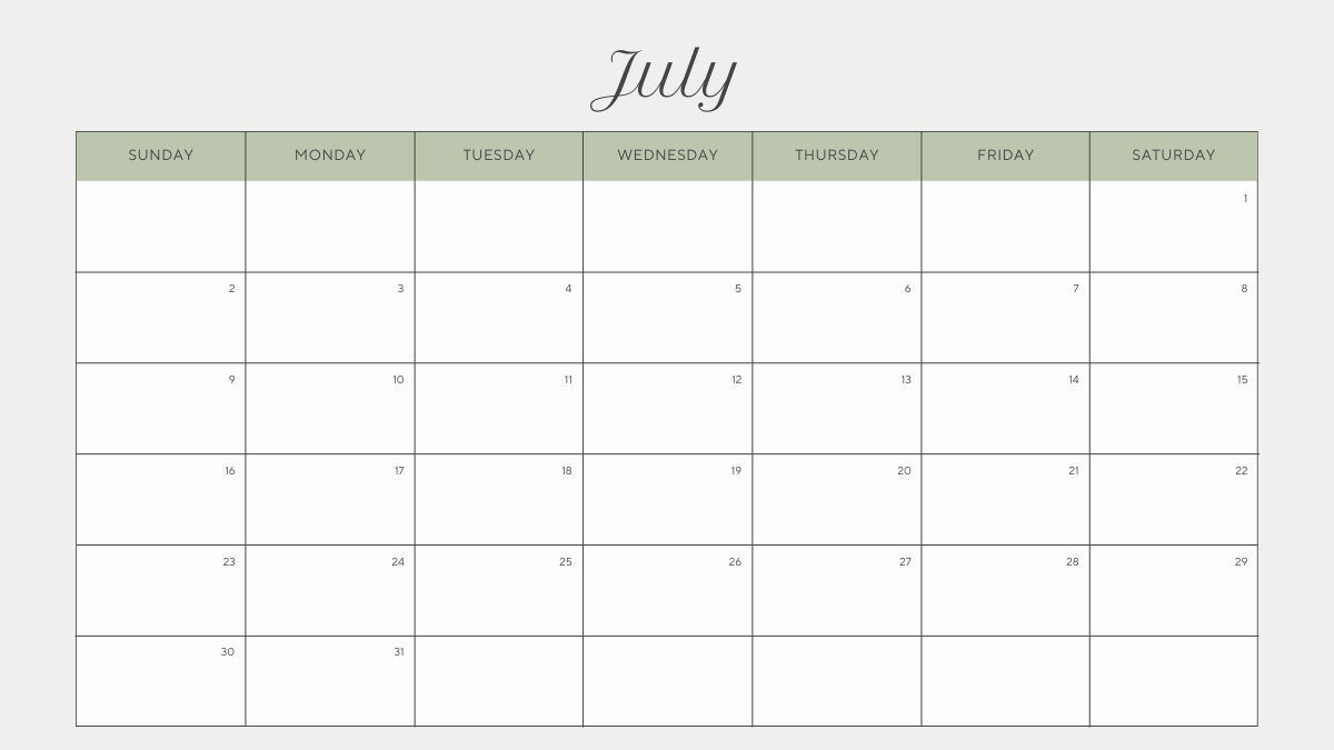 printable july calendar 2023
