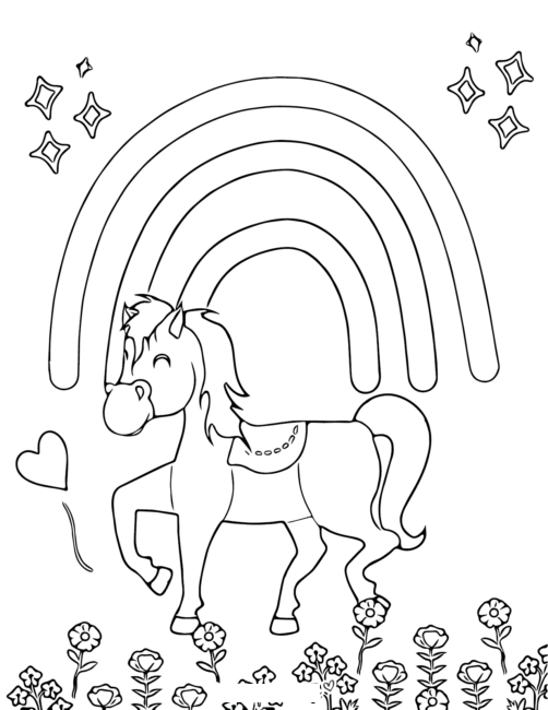 Free printable Coloring pages horse