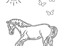 free printable horse coloring page